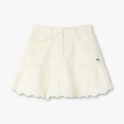 Girls Schiffli Embroidered Mini A-Line Skirt-image-55