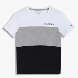 Boys Colourblock Regular Fit Round-Neck T-Shirt-image-1