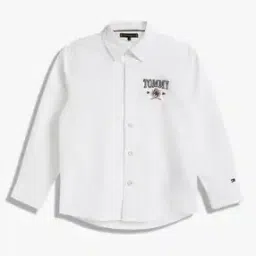 tommy hilfiger Boys Regular Fit Shirt with Logo Embroidery-picture-9