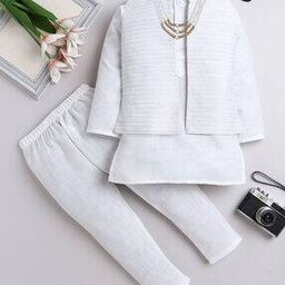 Boys Embellished Kurta Pyjamas Set with jacket-picture-21