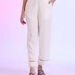 Women Straight Fit Palazzos with Insert Pockets-image-2