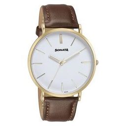 Men Water-Resistant Analogue Watch-NT77143YL01-image-60
