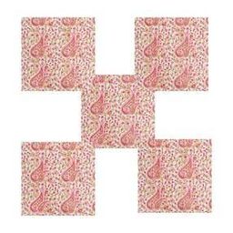  6 Pieces Paisley Printed Cotton Dinner Table Napkins 15x15 Inch-32