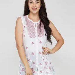 Floral Embroidered Slim-Fit Top-image-20