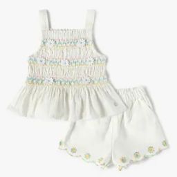 Girls Smocked Top with Shorts-image-5