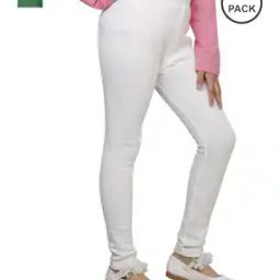 Pack of 2 Girls Leggings with Elasticated Waistband-image-45