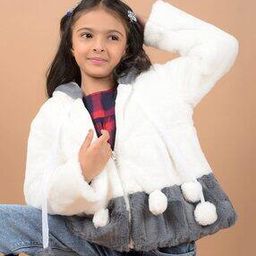 Girls Western Wear Colour-block Jacket-image-1