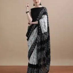 Women Printed Pure Cotton Saree-image-4