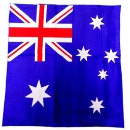 Unisex Australian Flag Print Cotton Bandana-image-65