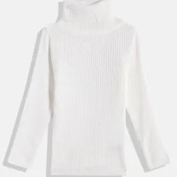 Girls Ribbed High-Neck Pullover-44