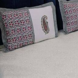 250 TC Floral Print King Bedsheet with Pillow Covers-39