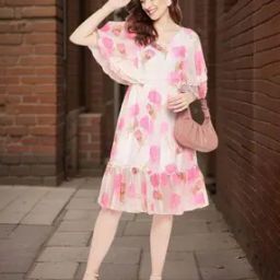 Women Floral Print Fit & Flare Dress-image-47