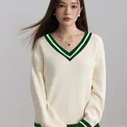 Women Oversized Fit V-Neck T-Shirt-image-33