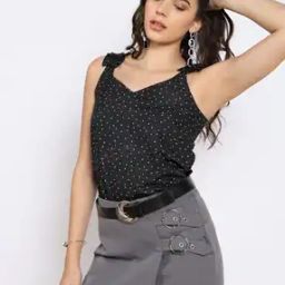 Shein Casual Graphic Print Medium Length Sleeveless Top-image-85