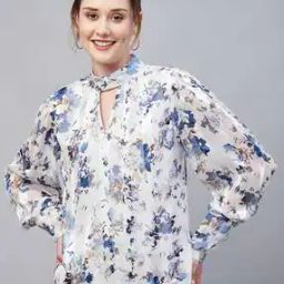 Floral Print High-Neck Top-image-28