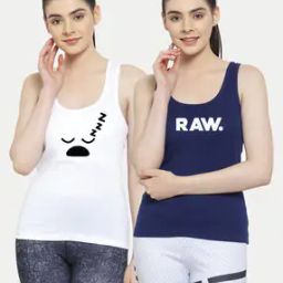 Pack of 2 Typography Print Tank Top-image-30