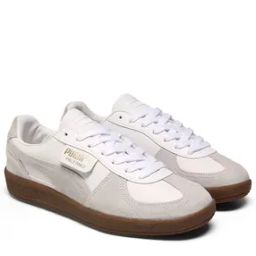 Lace-Up Sneakers With Faux Leather upper-0