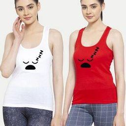 Pack of 2 Graphic Print Tank Top-image-98