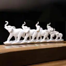 Resin Elephant Family Showpiece-38