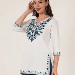 Women Embroidered No Darts Straight Kurta-image-58
