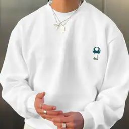 Men Typographic Print Oversized Fit Round-Neck Sweatshirt-image-99