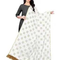 Checked Dupatta with Tassels-image-63