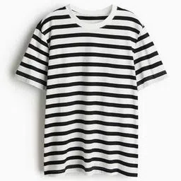 Women Striped Oversized Fit Crew-Neck T-Shirt -image-26