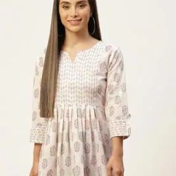 Women Floral Print Flared Tunic-image-97
