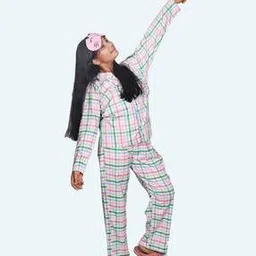 modish Women Checked Top & Pyjamas Set-picture-0