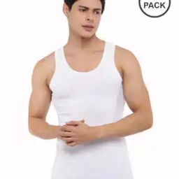 Pack of 3 Men Solid Cotton Vest-image-9