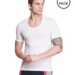 Pack of 5 Men Solid Egyptian Cotton Vest-image-103