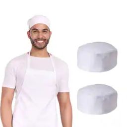 Men Set of 2 Chef Caps with Velcro Closure-17