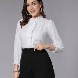 style quotient Women Regular Fit Shirt with Ribbed Cuffs-picture-48