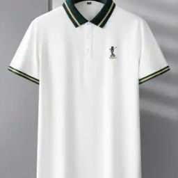 Men Embroidered Regular Fit Polo T-Shirt-image-53