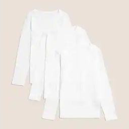 Pack of 3 Pure Cotton Long Sleeve Vests-picture-28
