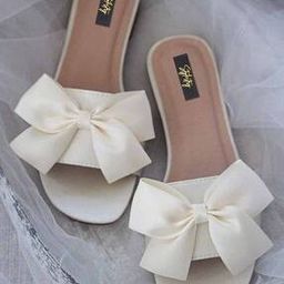 Women Flat Sandals with Bow Applique-image-21