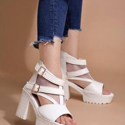 Women Open-Toe Platform Sandals with Ankle-Straps-image-9