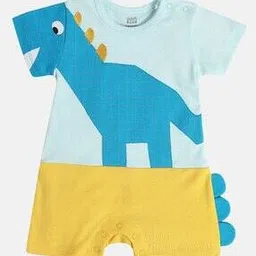 mini klub Boys Graphic Print Round-Neck Rompers-picture-1