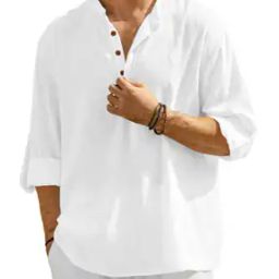Men Mandarin Collar Short Kurta-image-66
