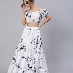 Tie & Dye Print Top with Skirt-picture-6