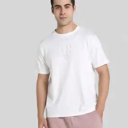 Men Logo Embroidered Crew-Neck Cotton T-Shirt-image-4