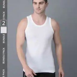 Pack of 2 Men Solid Egyptian Cotton Vest-28