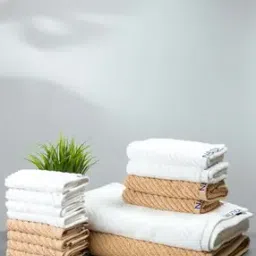 Set of 14 Striped Cotton Towels-3