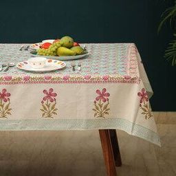 6 Seater Floral Print Table Cover-image-1