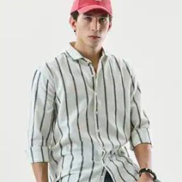 Men Spread Collar Shirt with Full Sleeves -image-3