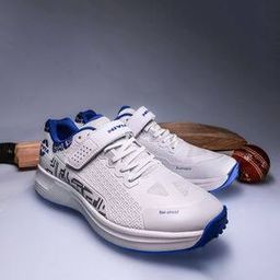 Men Cricket Shoes with Lace & Velcro Fastening -image-0