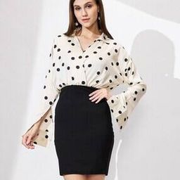 Women Polka-dot Bodycon Dress-image-35