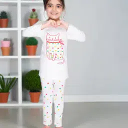 Girls Printed Pants & Top Set -picture-36