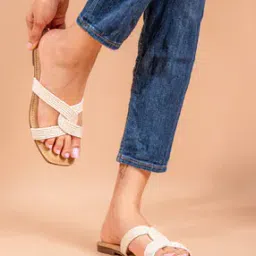 Women Slip-On Square-Toe Flat Sandals-image-98