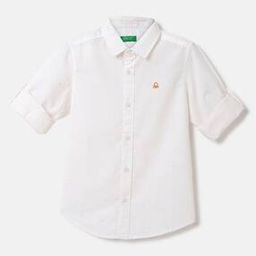 united colors of benetton Solid Spread Collar Shirt-picture-2